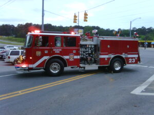 Weaver Fire Department at crash scene photo